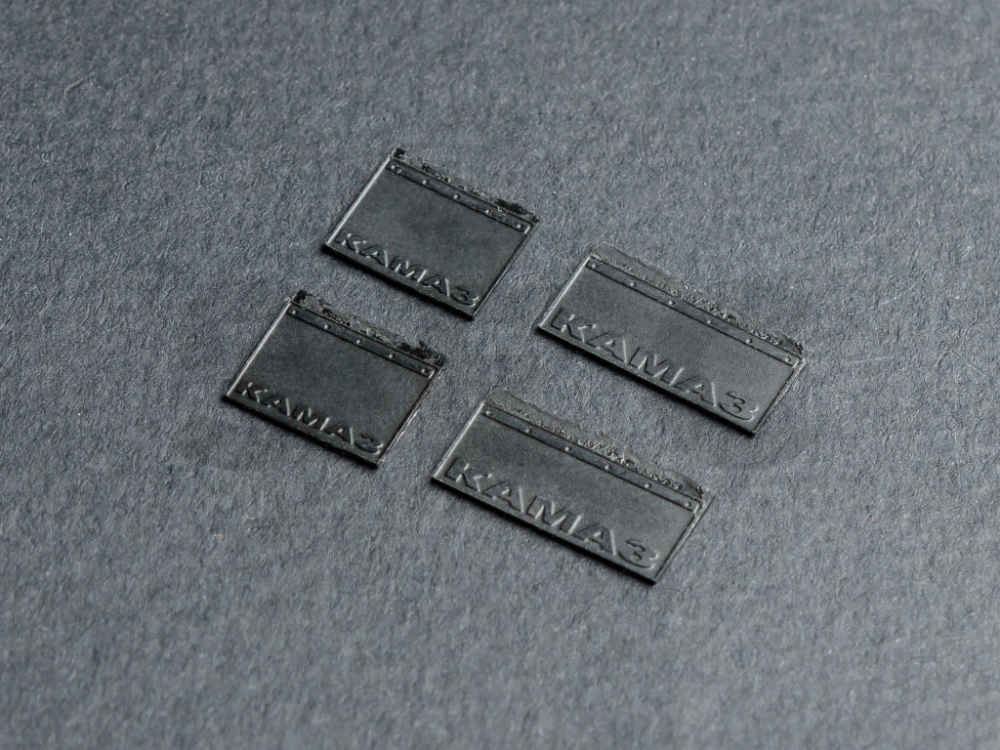 1:43 Брызговики №4 (гладкие), комплект 4шт. - SEC041