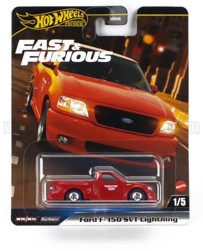 1:64 FORD F-150 Svt Lightning Pick-up (1999) - Fast & Furious, Red - HNW46-979H-HYP75
