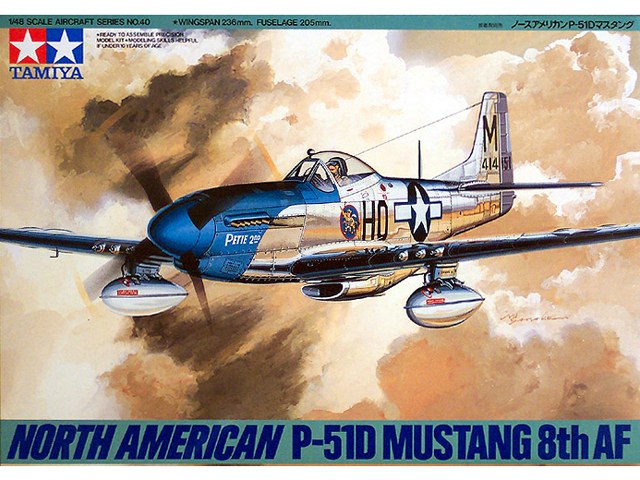 1:48 Сборная модель N.A. P-51D Mustang 8th AF - 61040