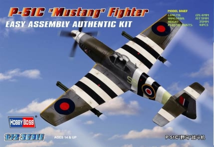 1:72 Сборная модель Самолет P-51C Mustang Fighter - 80243
