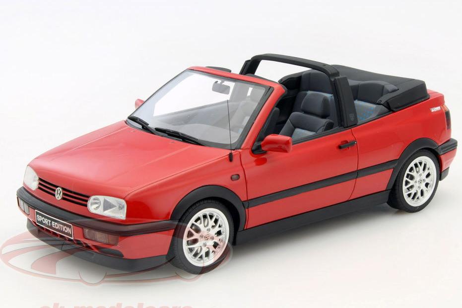 1:18 VOLKSWAGEN Golf 3 Cabriolet Sport Edition (1993), red - OT202