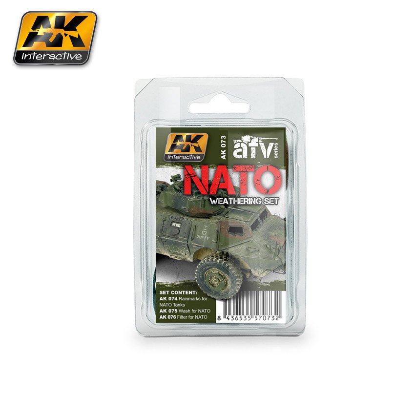 Набор для нанесения эффектов NATO WEATHERING SET (набор для везеринга техники НАТО) - AK-073