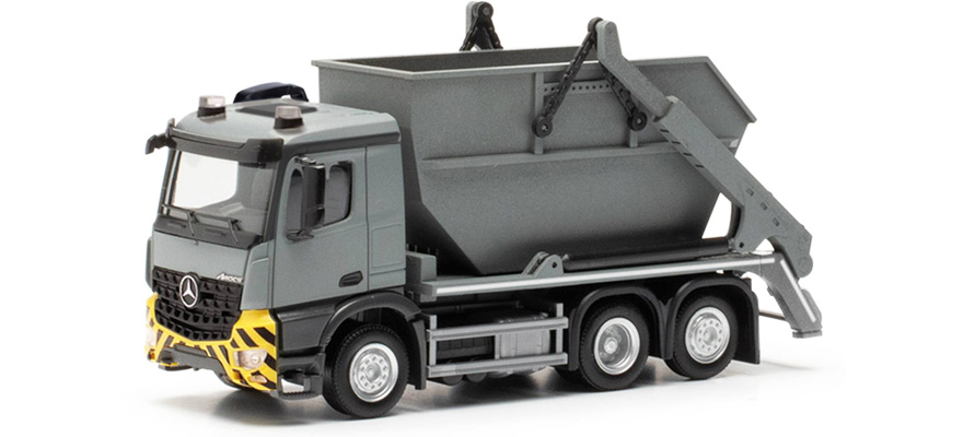 1:87 MERCEDES-BENZ Arocs M контейнеровоз AK16 серый с желтым - 317863