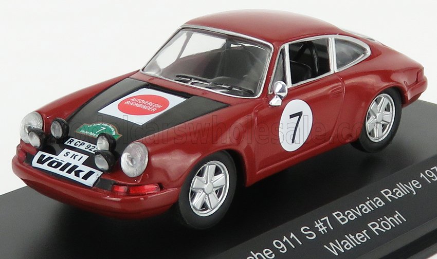 1:43 PORSCHE 911S №7 RALLY BAVARIA (1970) W.ROHRL, BORDEAUX BLACK - WRC014