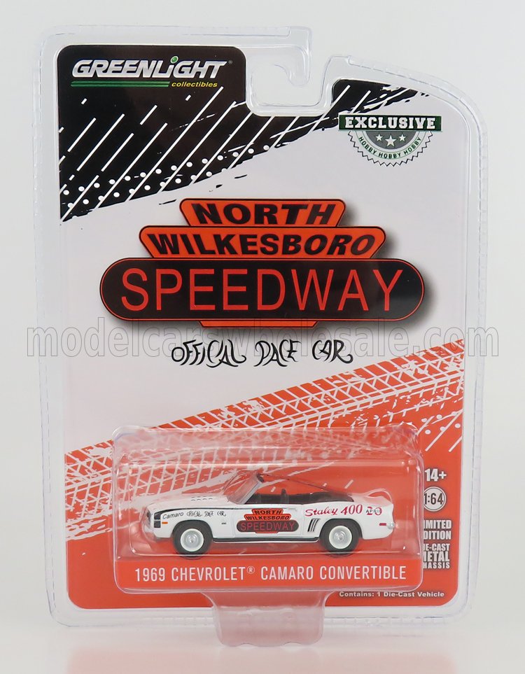 1:64 CHEVROLET CAMARO CABRIOLET OFFICAL PACE CAR NORTH WILKESBORO SPEEDWAY (1969), WHITE - 30346
