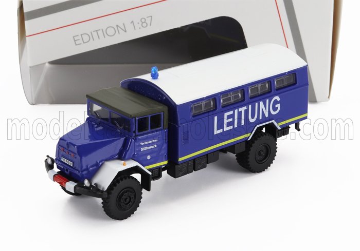 1:87 MAN 630 L21ae Thw Truck Leitung 2-assi (1958), Blue White - 452679600