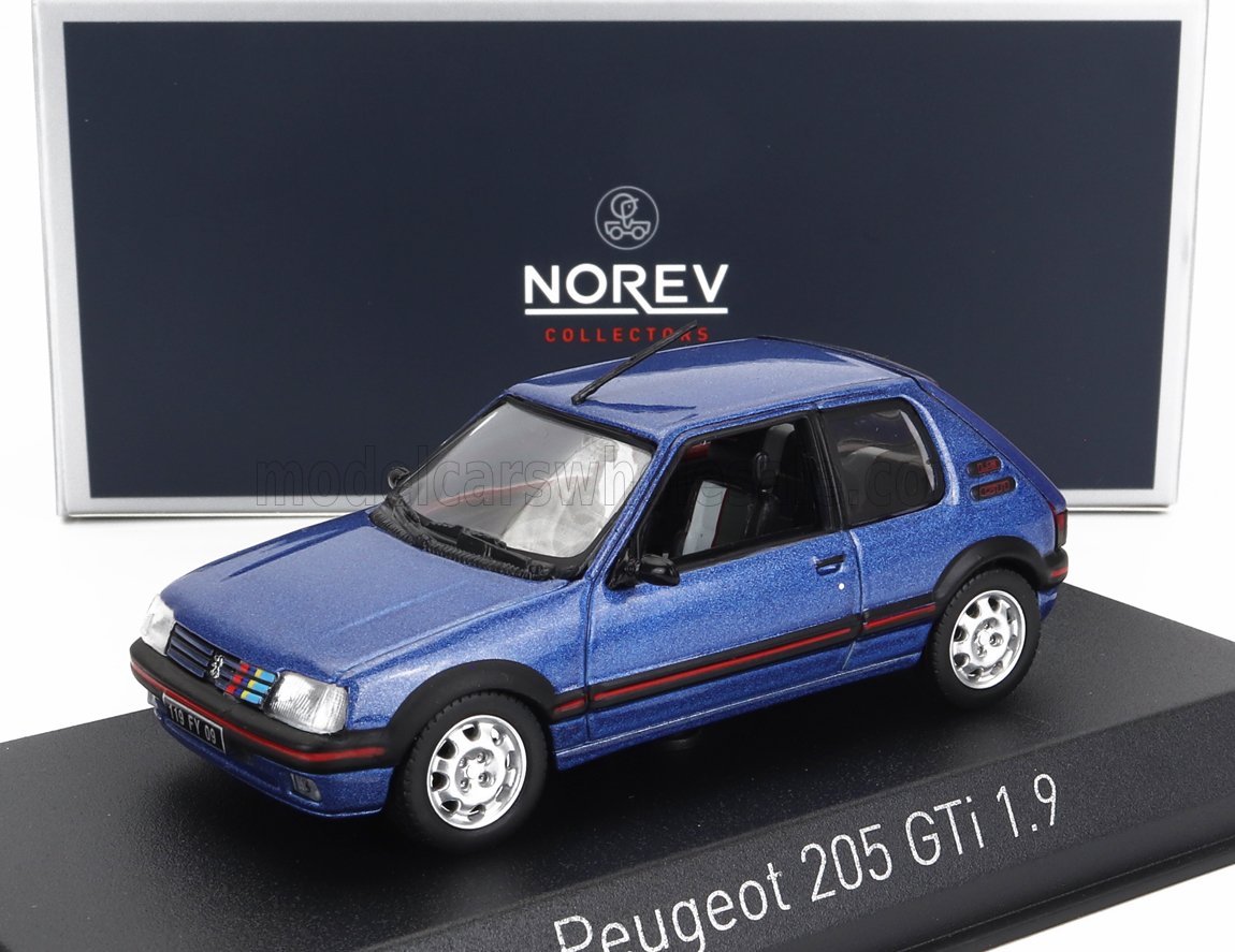 1:43 (Уценка!) PEUGEOT 205 1.9 Gti (1992), Miami Blue - 471737-Z1