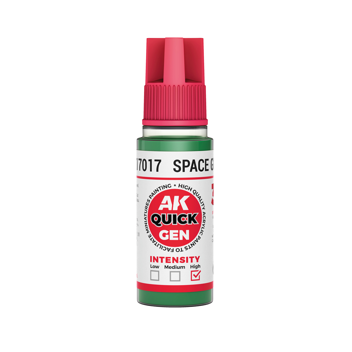 Краска акриловая QUICK GEN - Космический зелёный / SPACE GREEN, 18мл - AK17017