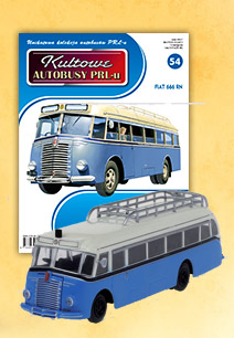 1:72 FIAT 666 RN, Kultowe Autobusy PRL 54, голубой / белый - kulA054