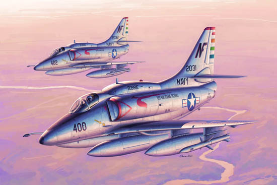 1:32 Сборная модель Самолёт  A-4F 'Скайхок' - 02267