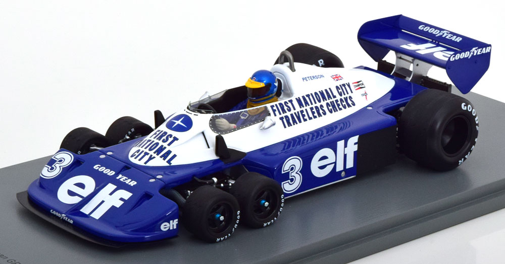 1:18 TYRRELL F1 P34 Elf N 3 German Gp 1977 Ronnie Peterson - Con Vetrina - With Showcase - Special Box, Blue White - 18S572