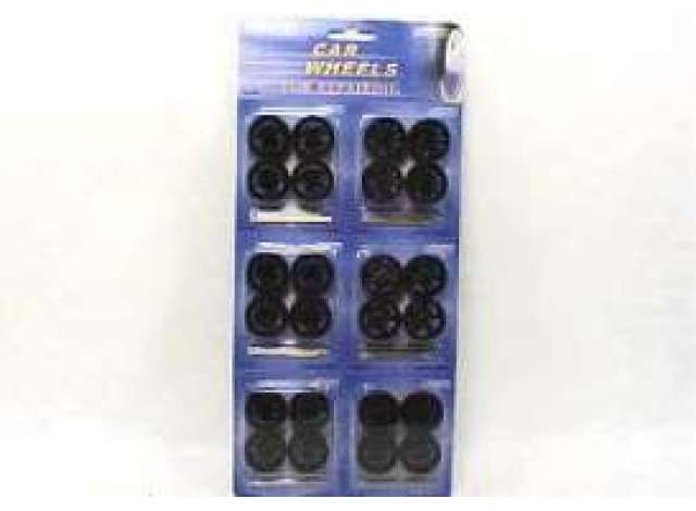 1:24 Wheel Set 1/24 scale with 6 various rims on a blisterpack (6x4 wheels) - 2003Bbk