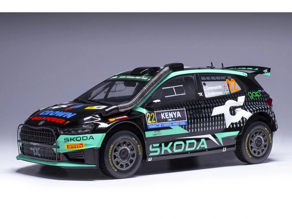 1:18 SKODA Fabia Rally2, WRC, Safari Rallye Kenia #22 Greensmith/Andersson (2024) - 18RMC209