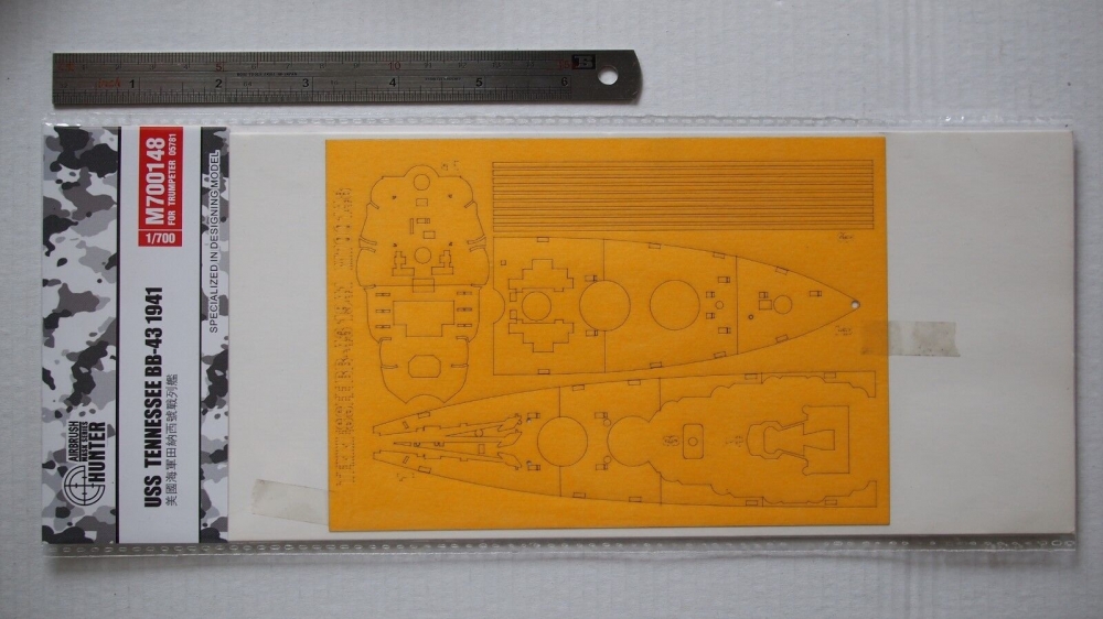 1:700 Маска окрасочная USS Tennessee Bb-43 1941 - M700148