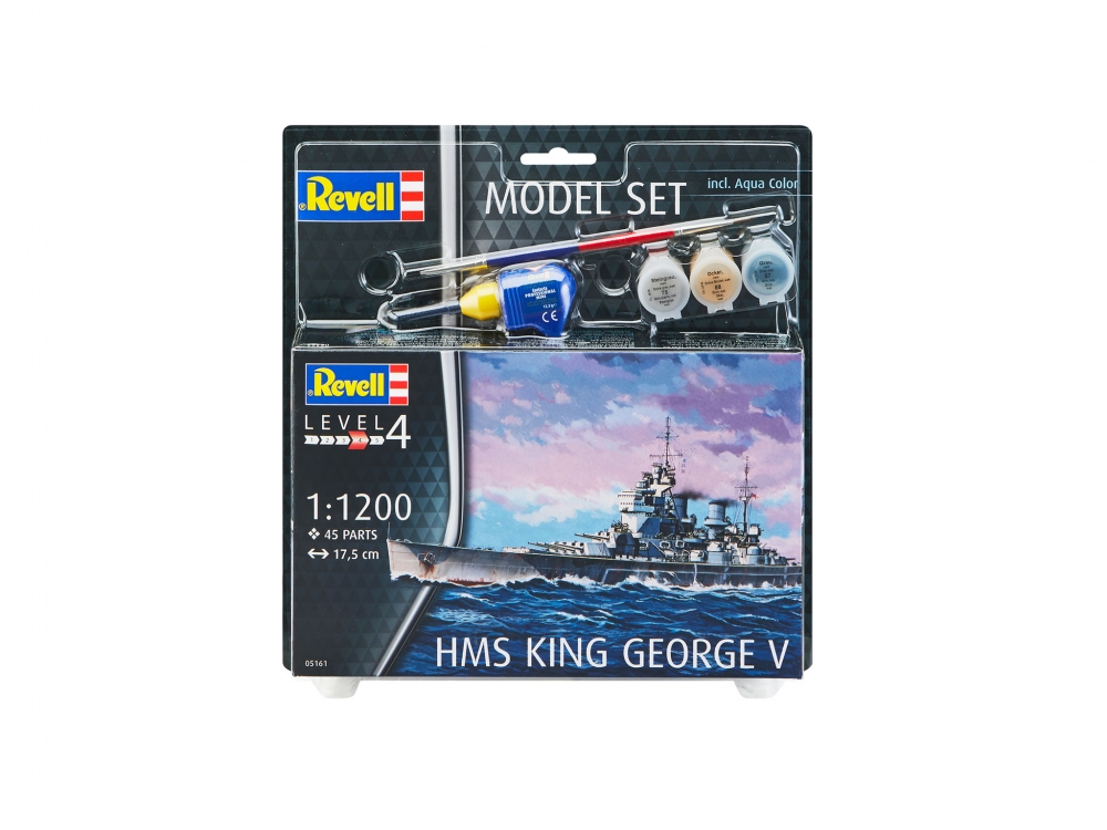 1:1200 Сборная модель Линкор HMS King George V (подарочный набор) - 65161