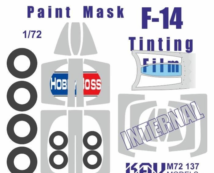 1:72 Маска окрасочная и тонировочная пленка для модели F-14 (Hobby Boss) - M72 137