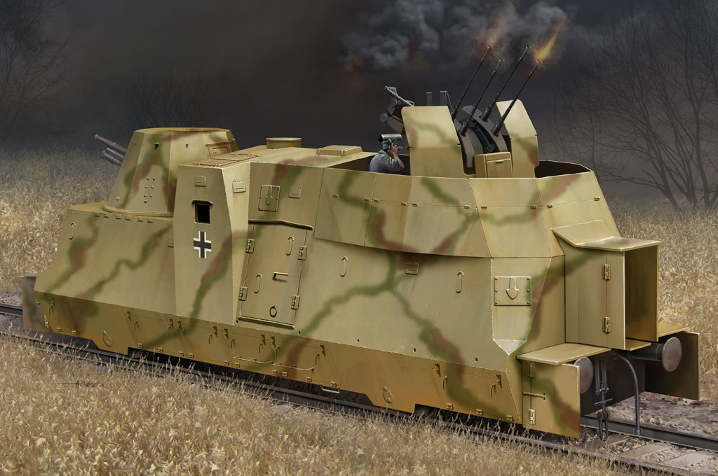 1:72 Сборная модель German Kanonen und Flakwagen of BP42 - 82925