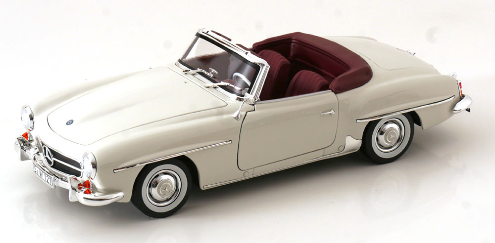 1:18 MERCEDES-BENZ 190 SL (W121) Roadster (1955-1963), white/grey - B66040710
