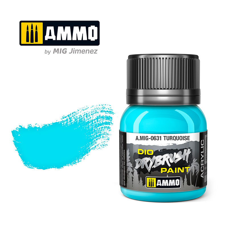 Краска акриловая для техники сухой кисти DRYBRUSH Бирюзовый, 40мл - AMIG0631
