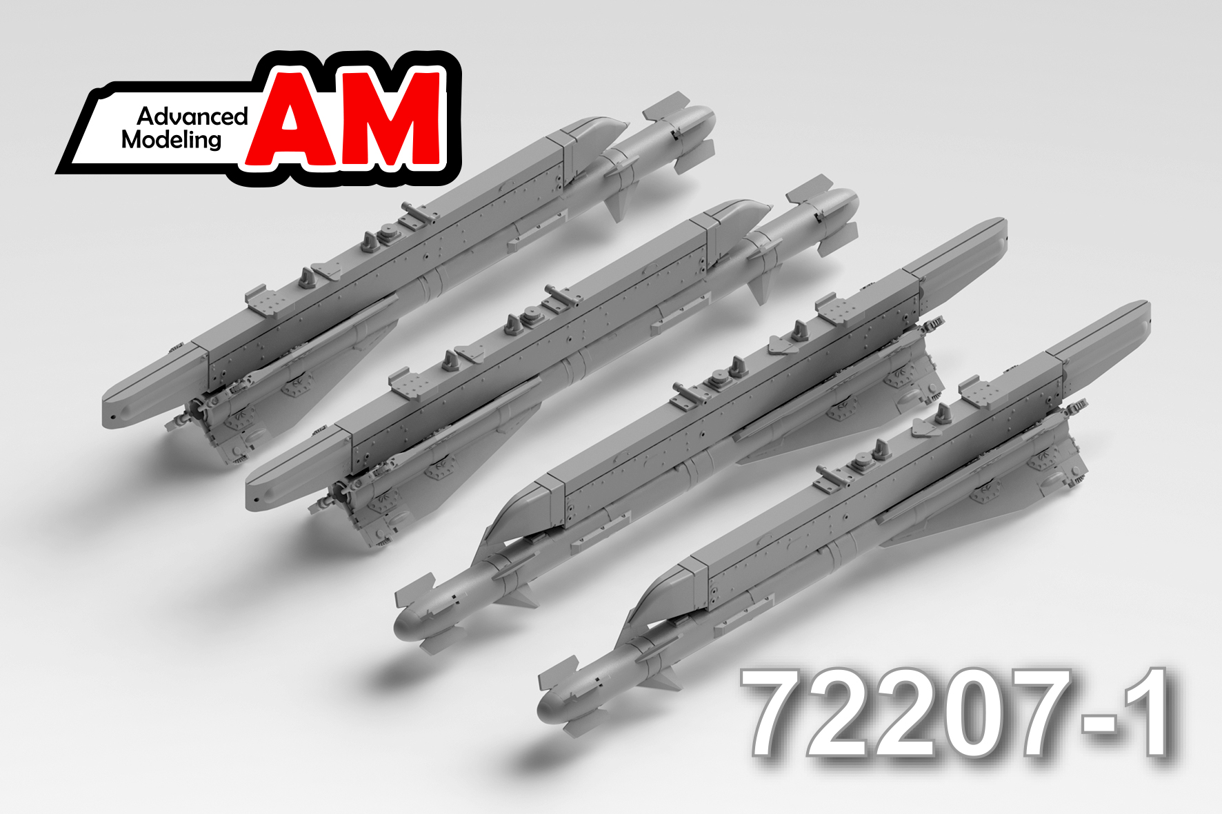 1:72 Авиационная управляемая ракета Р-60 с пусковой П-62-1 - amc 72207-1