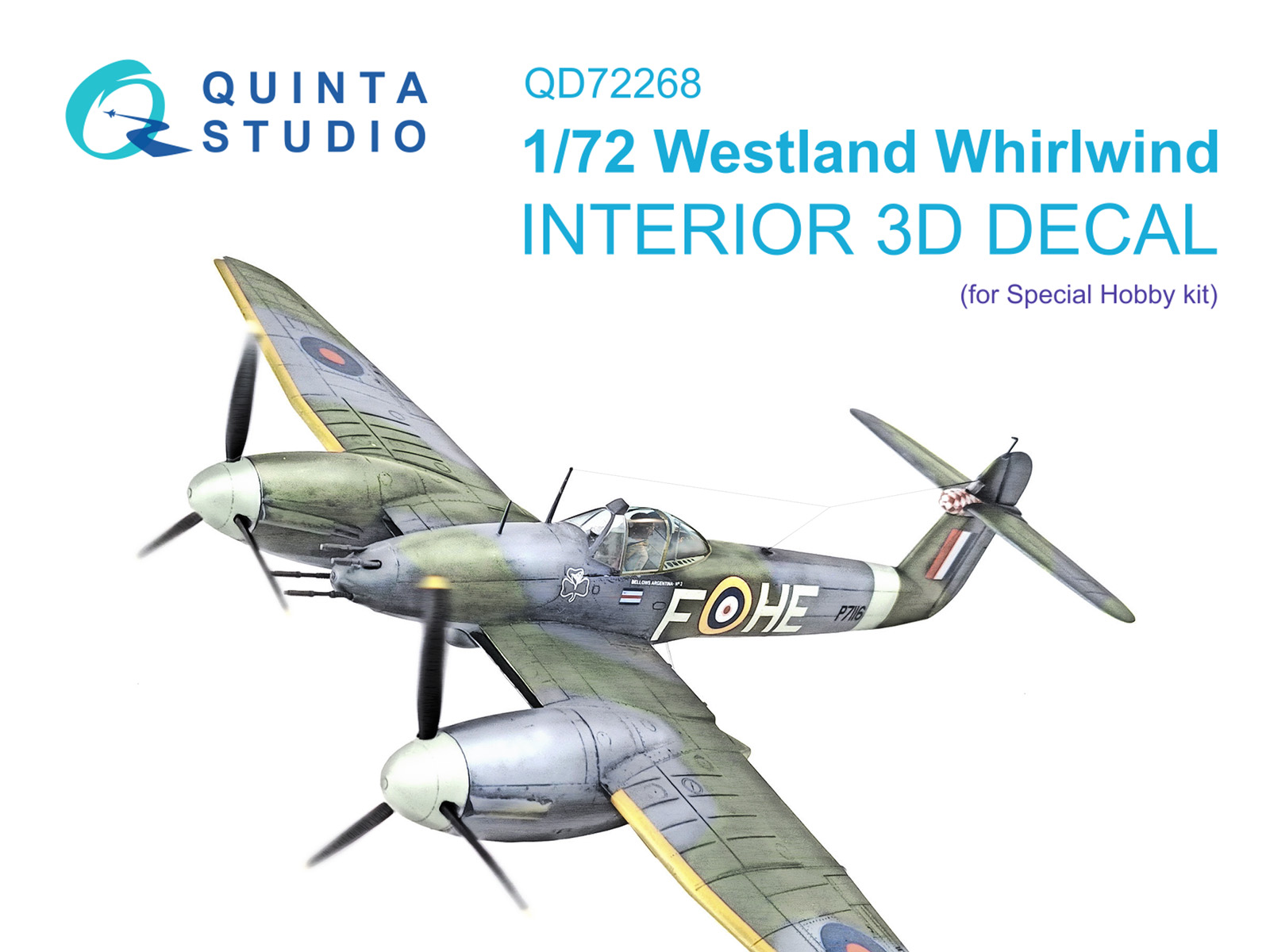 1:72 3D Декаль интерьера кабины Westland Whirlwind (Special Hobby) - QD72268