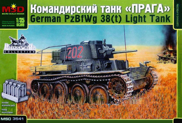 1:35 Сборная модель Немецкий легкий командирский танк PzBfwg 38t (Прага) - 3541