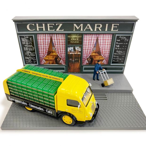 1:43 RENAULT Gallion авто-диорама Доставка напитков с фигуркой желтый с зеленым - SCNA0486
