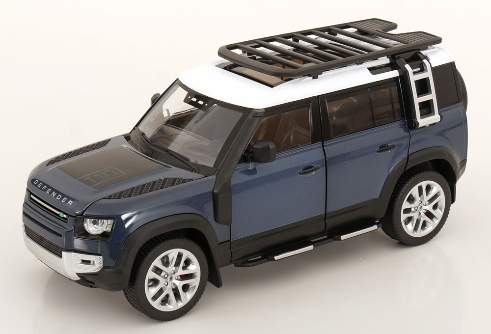 1:18 LAND ROVER Defender 110, blue metallic/ white - QXT2401183B