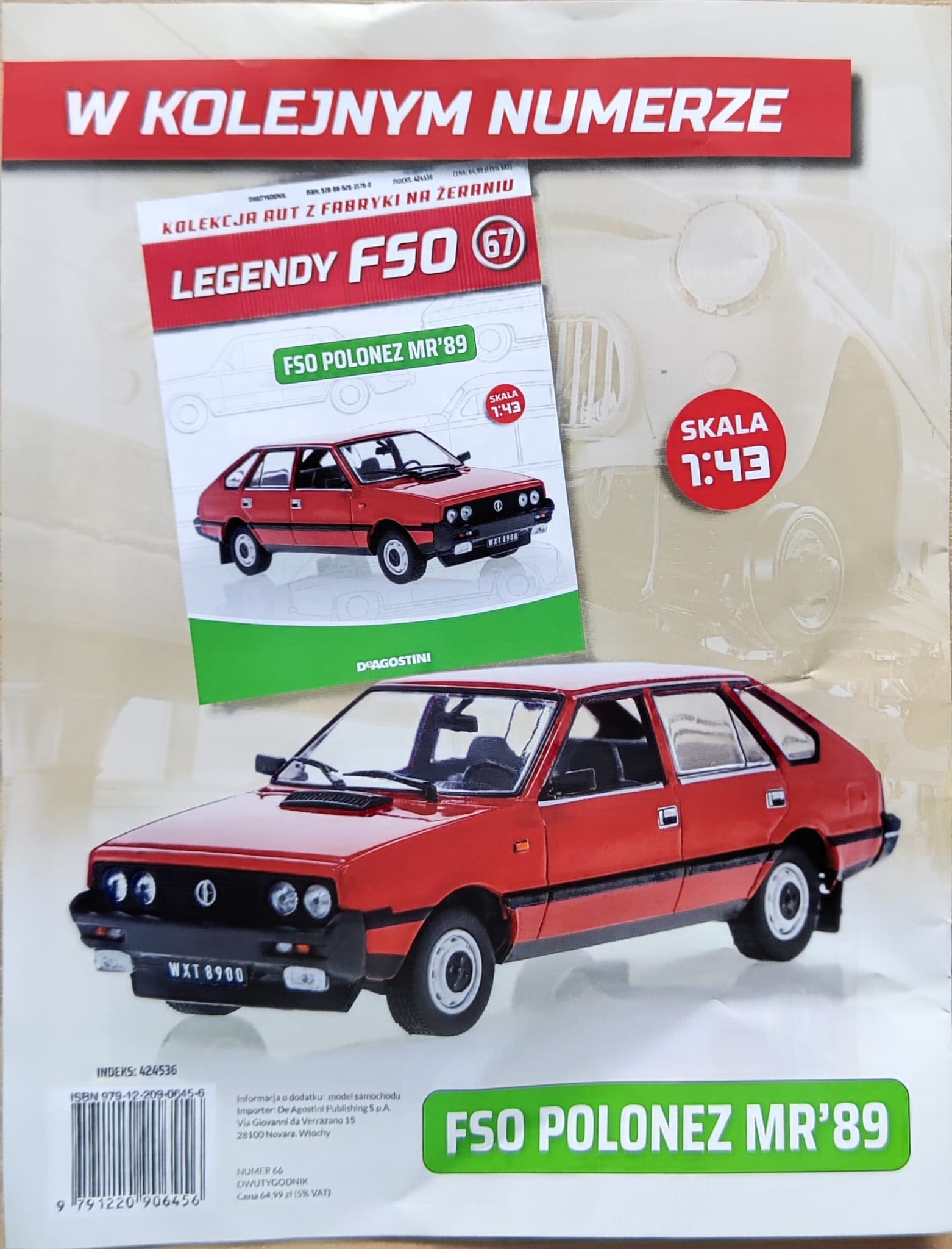 1:43 FSO POLONEZ MR'89, Kultowe Legendy FSO 67 - kulF067