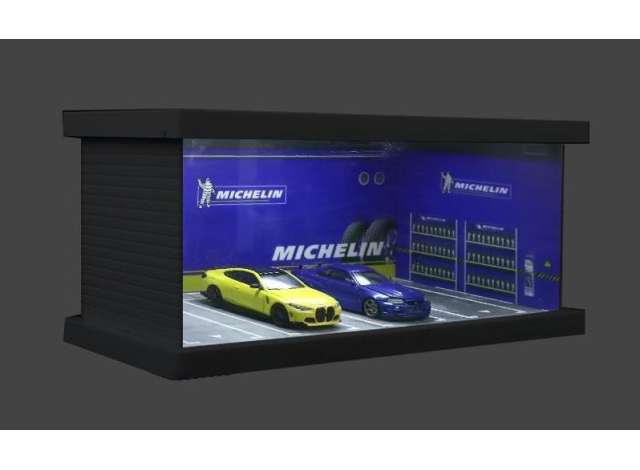 1:64 Diorama *Michelin parking lot*, yellow/blue - MO960110