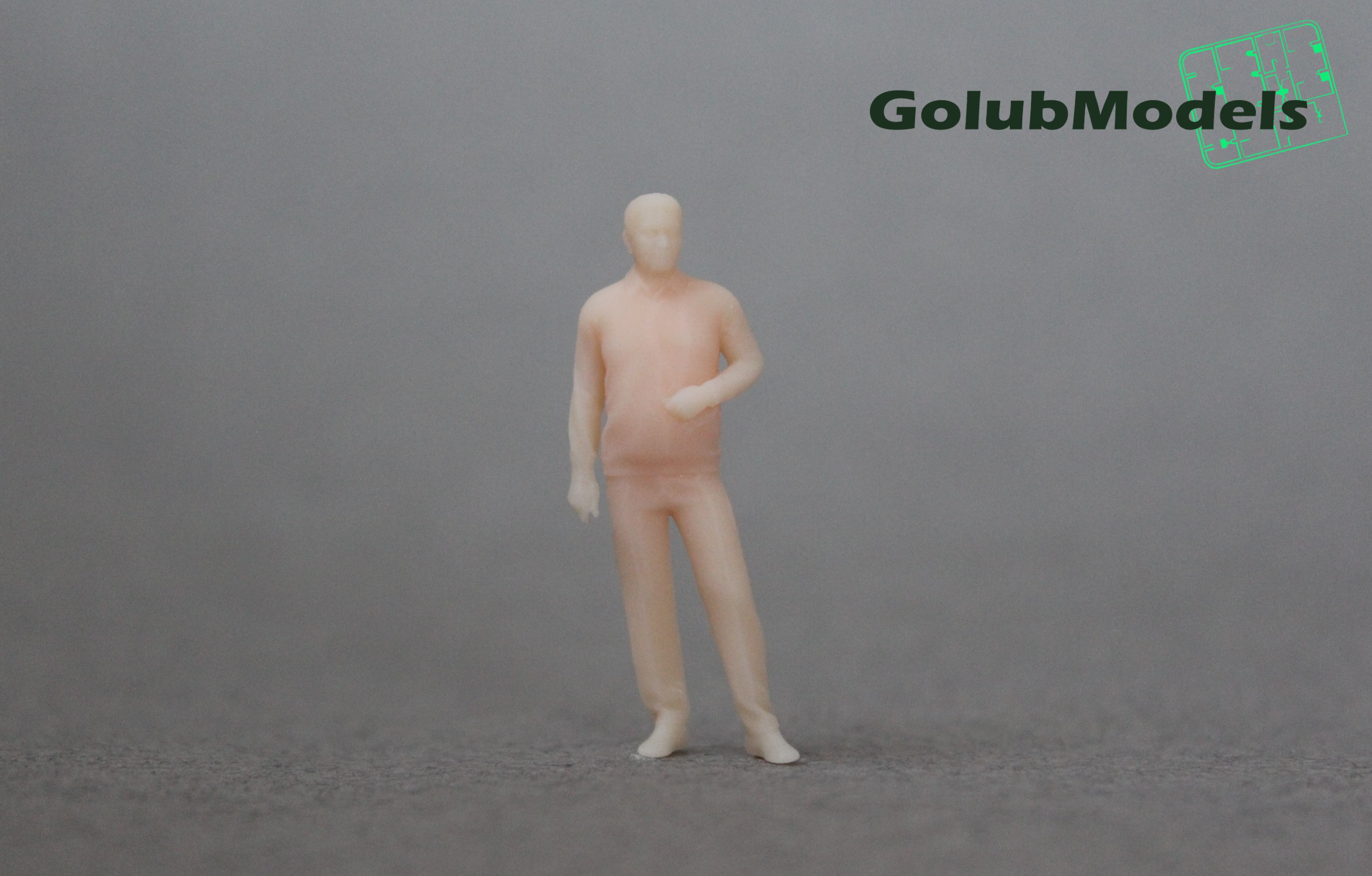 1:43 Фигурка пенсионер неокрашенная - 12298