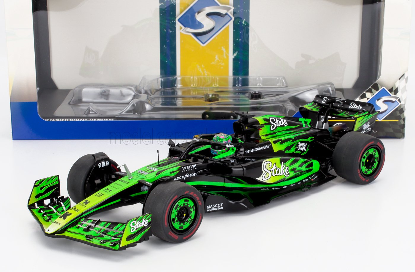 1:18 SAUBER F1 C44 Team Stake Kick №77 Las Vegas Usa Gp (2024) Valtteri Bottas, Green Black - S1814104