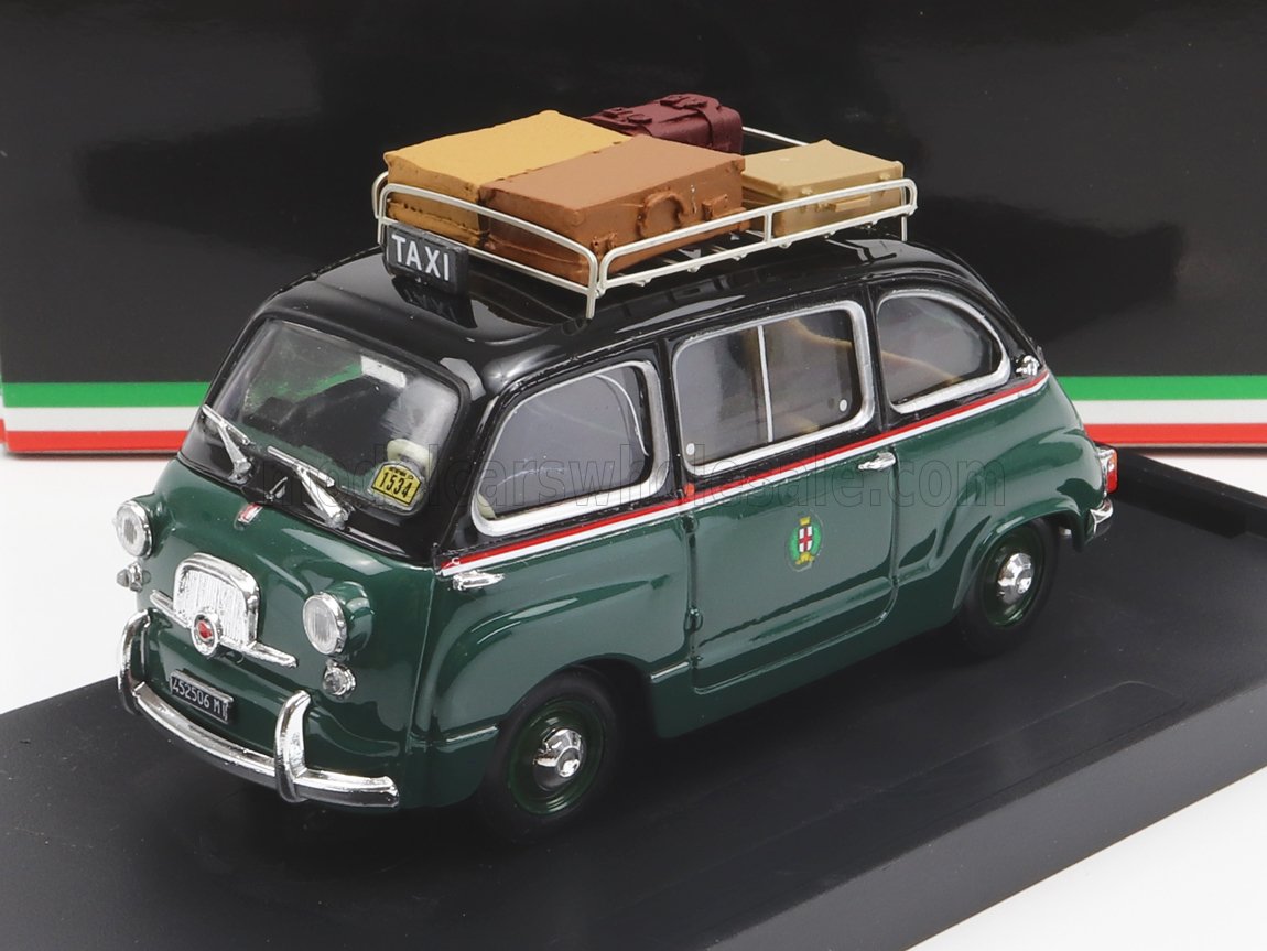 1:43 FIAT 600D MULTIPLA TAXI MILANO (1960), GREEN BLACK - R334-UPD-2022
