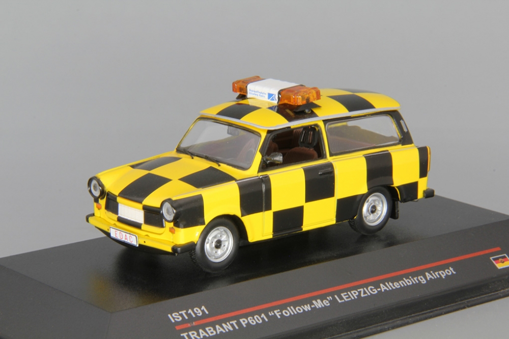1:43 TRABANT 601S 'Follow Me' Leipzig-Altenburg Airport (2001), yellow / black - IST191