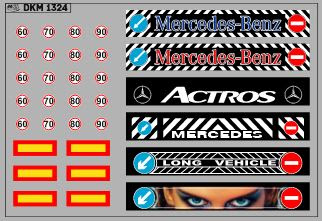 1:43 Декаль Брызговик для гузовиков и прицепов вариант 15 - DKM1324