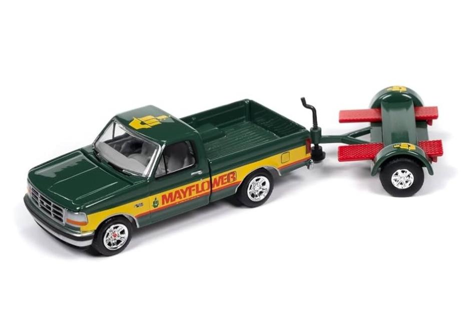 1:64 FORD F-150 Pick-up с прицепом (1993), зеленый - JLBT020-B