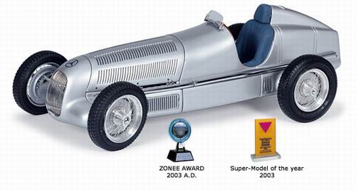 1:18 MERCEDES-BENZ W25 1934, silver - M-033