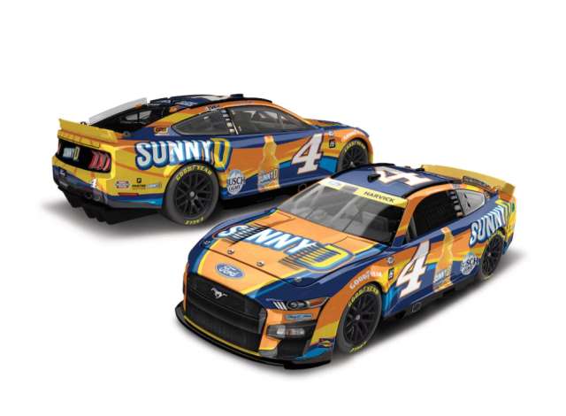 1:24 FORD Mustang #4 Kevin Harvick *Sunny D* Elite, blue/orange/yellow 2023 - CX42323SNDKH