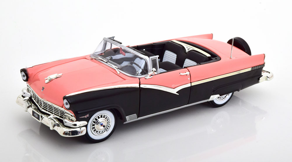 1:18 FORD Fairlane Sunliner Convertible (1956), pink black - AMM1270