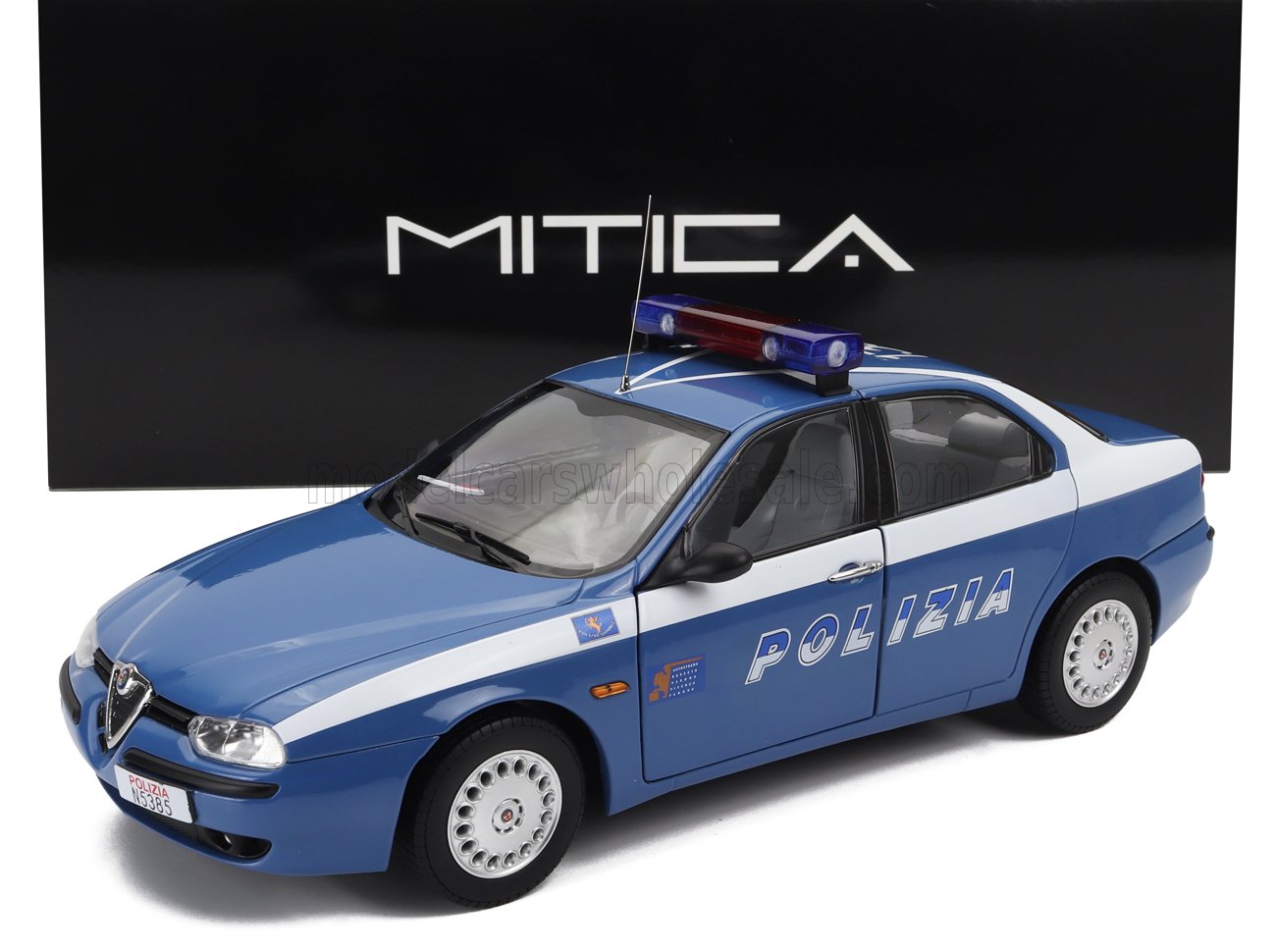 1:18 ALFA ROMEO 156 2.0 Twin Spark Polizia Stradale (1997), Blue White - 200057-D