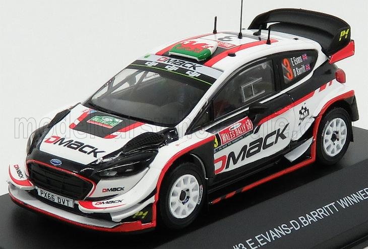 1:43 FORD Fiesta Wrc №3 Winner Rally Wales (2017) E.Evans - D.Barritt, White Black Red - TRMNP507