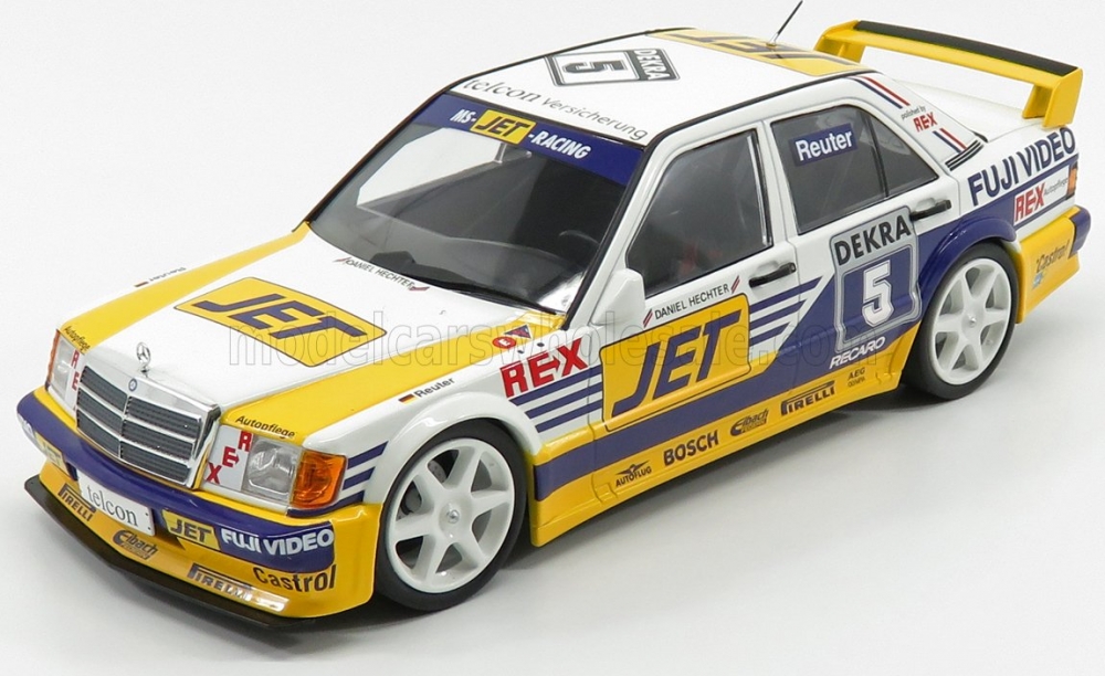 1:18 MERCEDES-BENZ 190e 2.5 16v Evo I Team Ms-jet N 5 Dtm Season 1989 M.reuter, White Yellow Blue - 155893605
