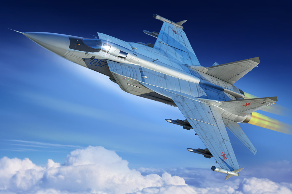 1:48 Сборная модель Российский истребитель-перехватчик МиГ-31M ( Foxhound) - 81755
