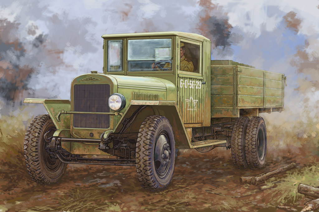 1:35 Сборная модель Автомобиль Russian ЗИS-5B Truck - 83886