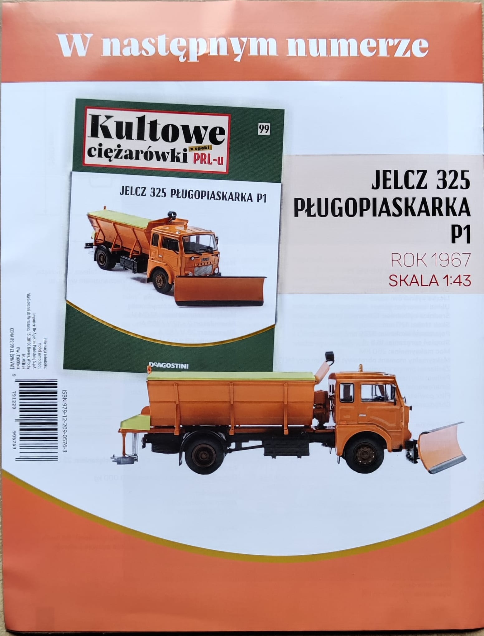 1:43 JELCZ 325 Plugopiaskarka P1, Kultowe Ciezarowki PRL-u 99 - kulC099