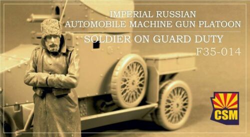 1:35 Сборная модель Фигуры Imperial Russian Automobile Machine Gun Platoon Soldier on guard duty - F35-014