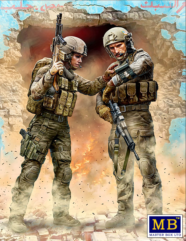 1:24 Сборная модель Серия современная война, набор № 1. Наш маршрут изменился! - MB24068