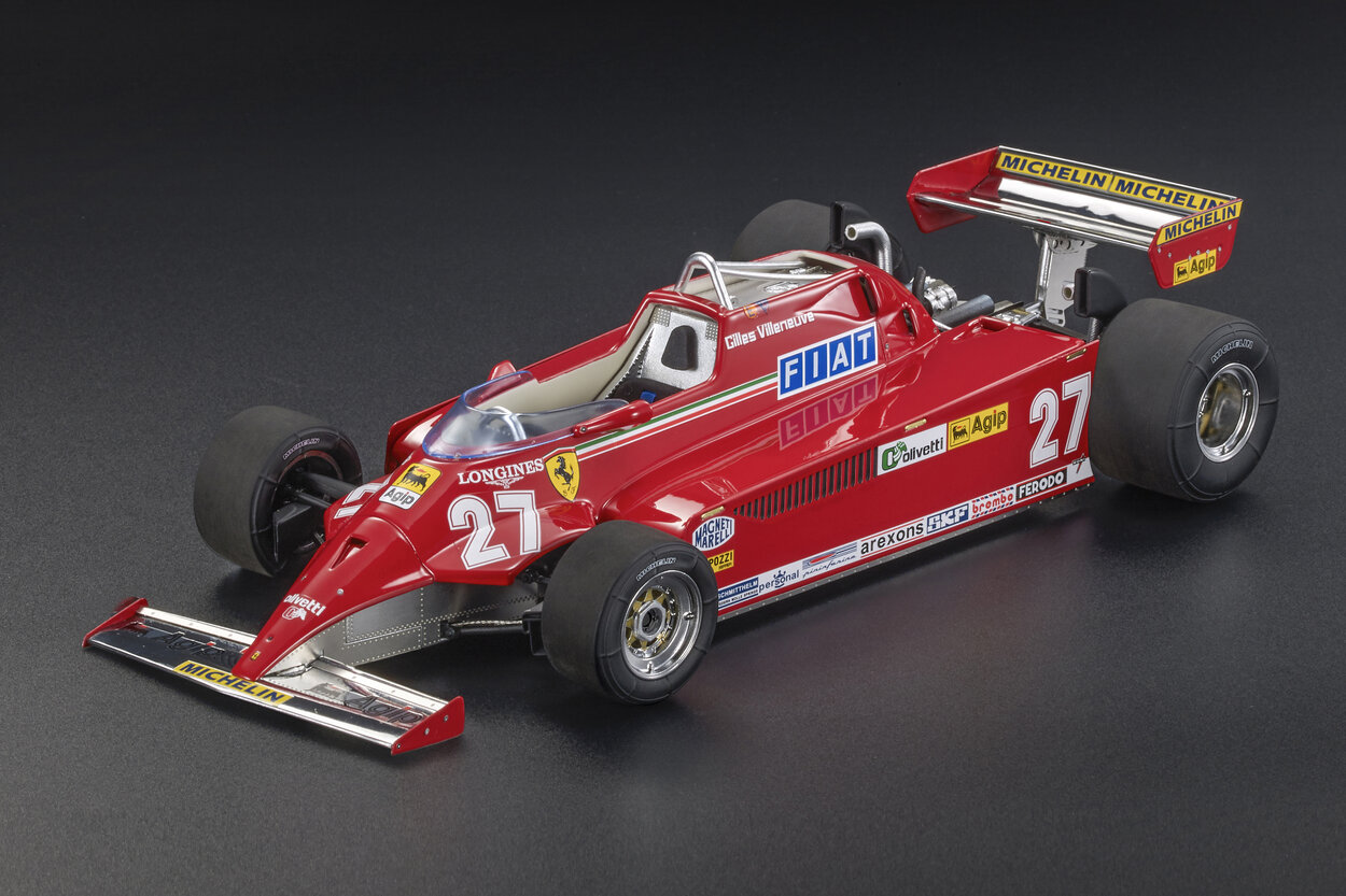 1:18 FERRARI F1 126ck №27 Winner Monaco Gp (1981) Gilles Villeneuve - Apribile - With Openings - Dettaglio Motore - Engine Detail, Red Silver - GPFTMV001C