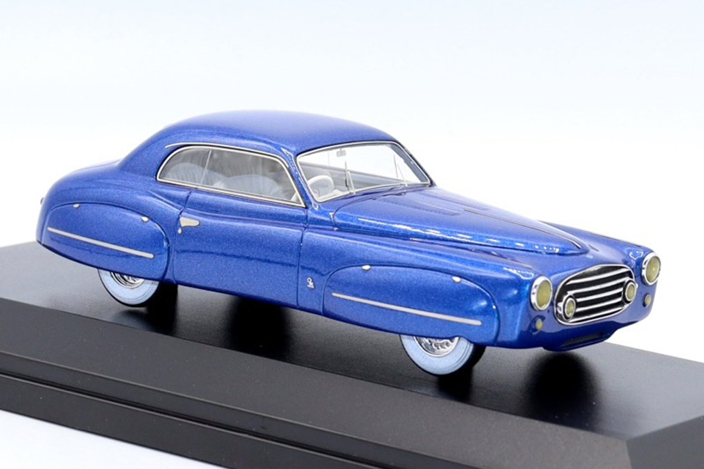 1:43 Delahaye 135M (dite 235M) 1950 Coupé Pillarless Ghia-Aigle sn800514, Metal Blue - Nic005
