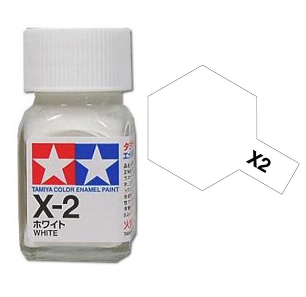 Краска эмалевая белый глянцевый X-2 White,10мл. - 80002